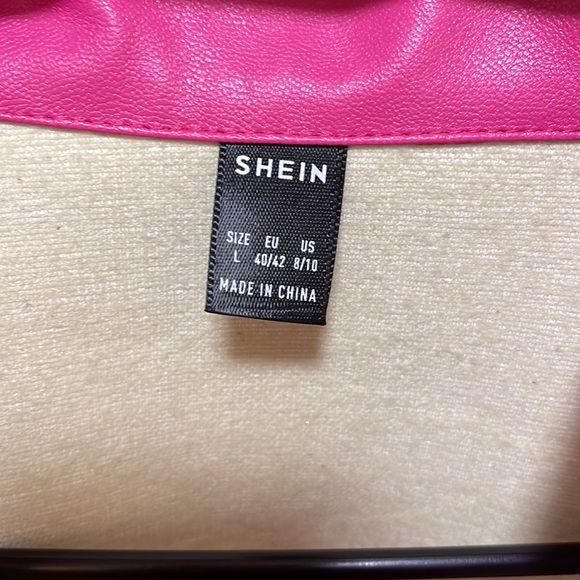 SHEIN Pink Leather Jacket - Picture 4 of 5